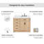 Meuble-lavabo simple en bois massif 42 po Tidworth avec plateau en quartz blanc 1,5 po-1737551881-1737551883-1726871696