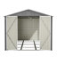 8x12 Ft Lockable Metal Garden Tool Storage, Grey, Aluminum Frame, Ample Room For Bicycles, Double Doors Quick And Easy Access To Storage Large Grey Outdoor Shed With Door, Essentials, Convenient Dual