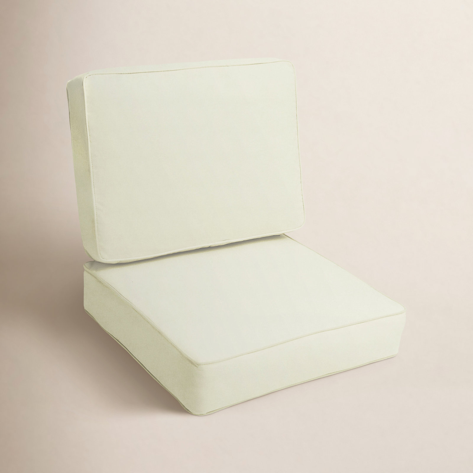 24" Sunbrella® Seat and Back Cushion, Ivory, 5", 23.5" W x 23" D
