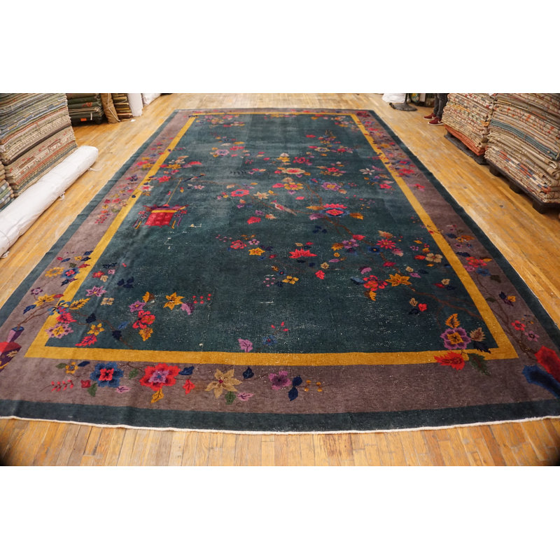 Handmade Wool Floral and Oriental Area Rug