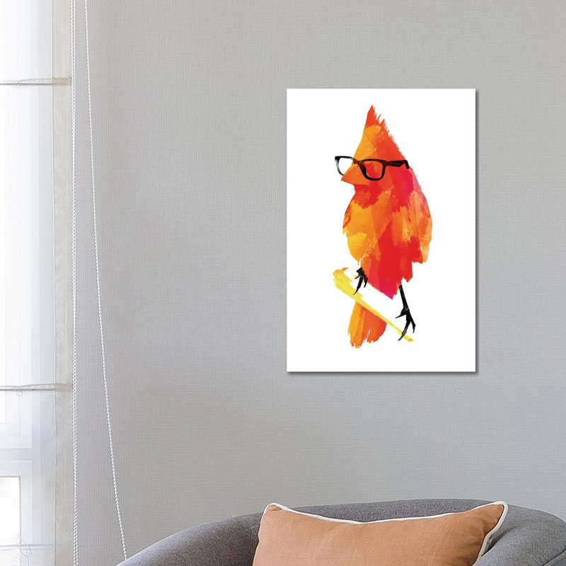 Punk Bird by Robert Farkas - Print on Canvas, 66.04 cm H x 45.72 cm W x 1.91 cm D, Wrapped Canvas