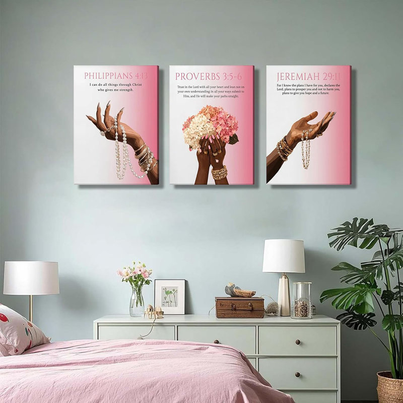 3 Piece Wrapped Canvas Wall Art, 60cm H x 40cm W