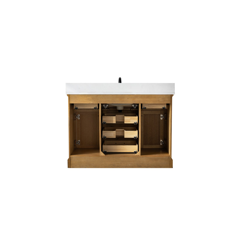 Ensemble de meuble-lavabo simple 48 po Zoila, Oak