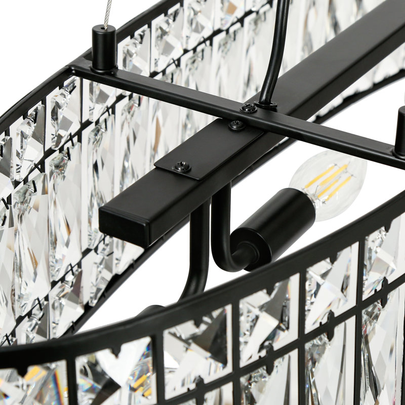 Lustre géométrique à 4 lumières pour îlot de cuisine Baconton