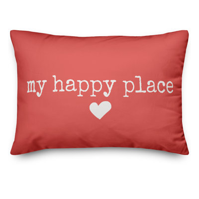  My Happy Place Outdoor Rectangular Pillow Cover & Insert