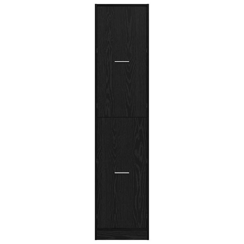 Apothecary Cabinet Engineered Wood, 174.5cm H x 41cm W x 40cm D, Black Oak
