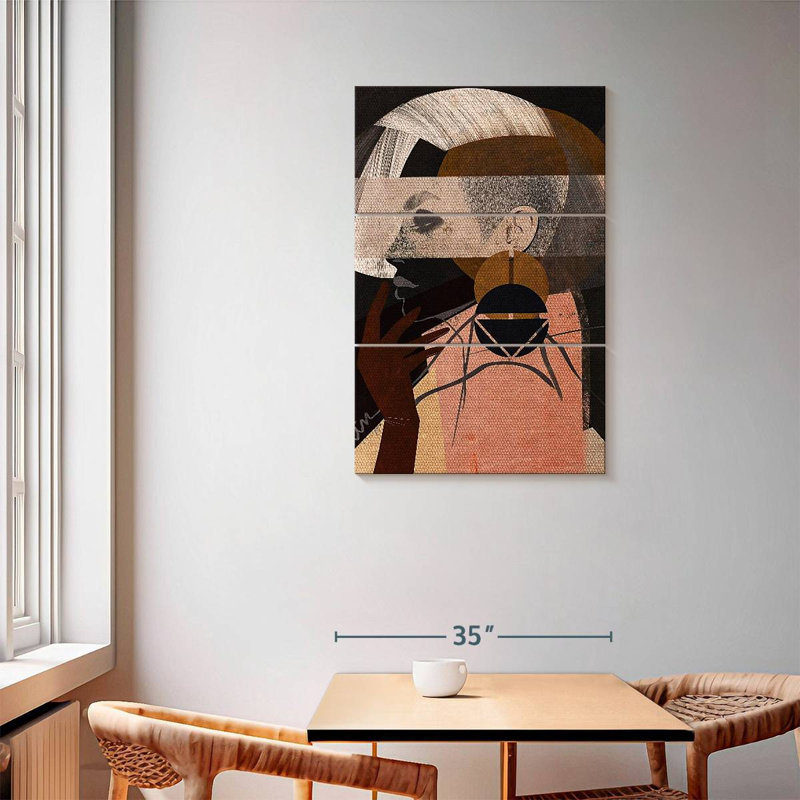 Leisha Face Off I, 57" H x 36" W
