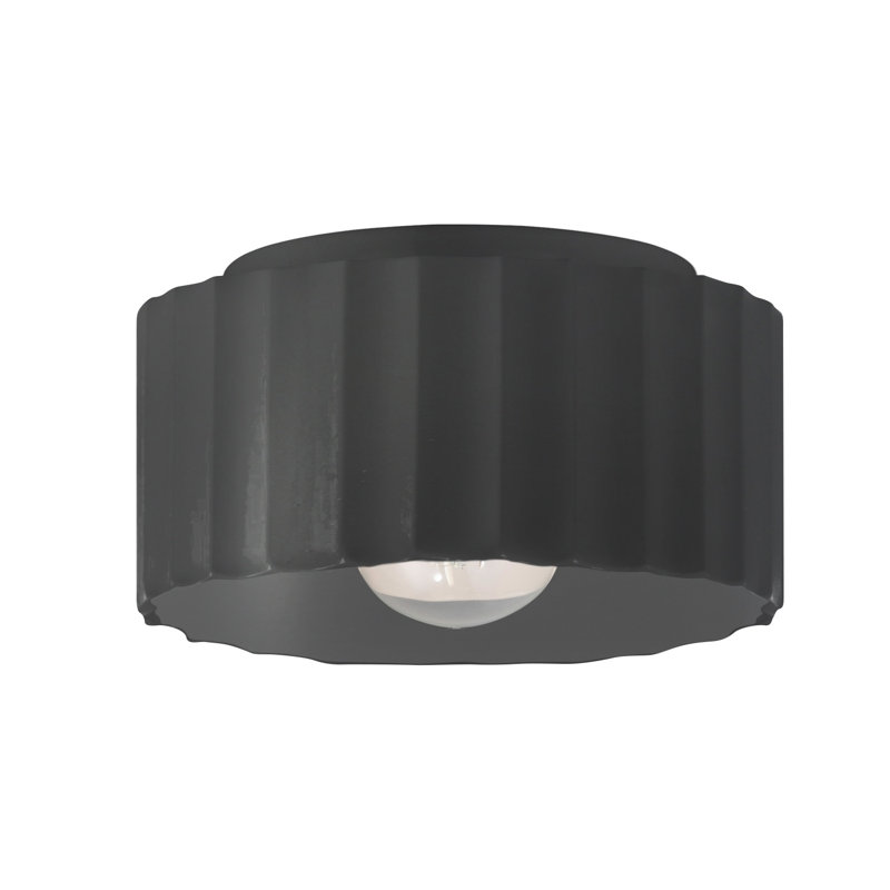 Colgate Ceramic Flush Mount, Carbon Matte Black, 6.5" H x 10" W x 10" D