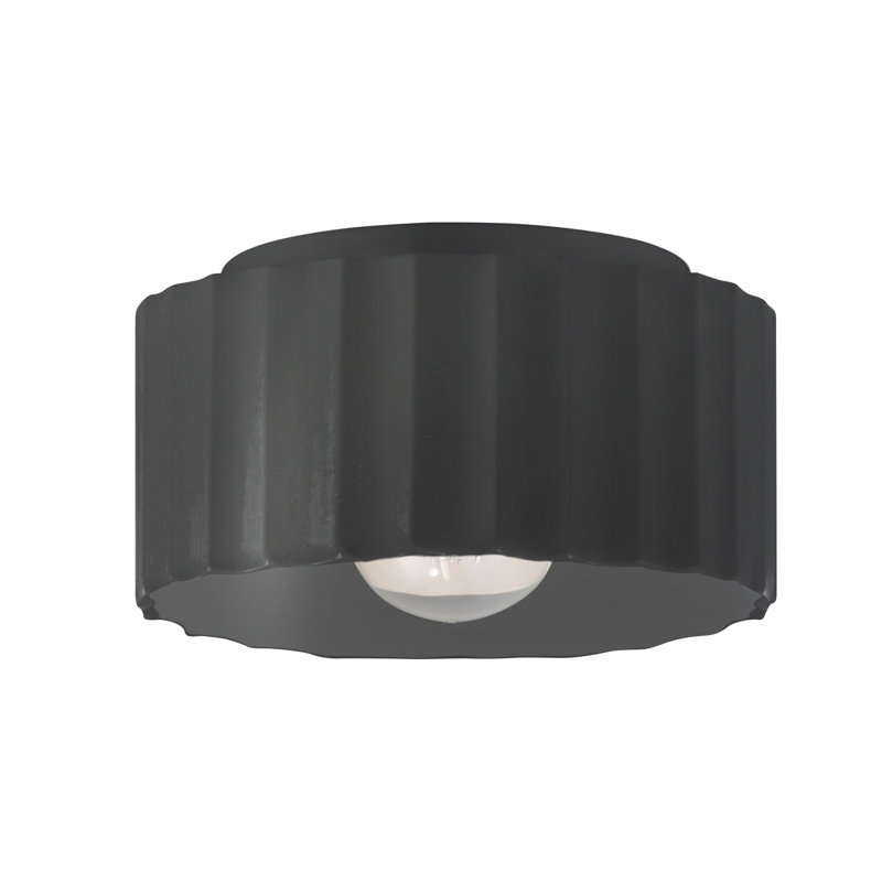 Plafonnier encastré d'extérieur à 1 ampoule Colgate, Noir mat carbone, H 5 po x l 8 po x P 8 po