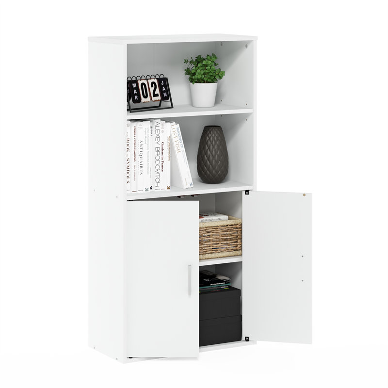 Emilianos 121.4cm H x 59.9cm W Standard Bookcase, White