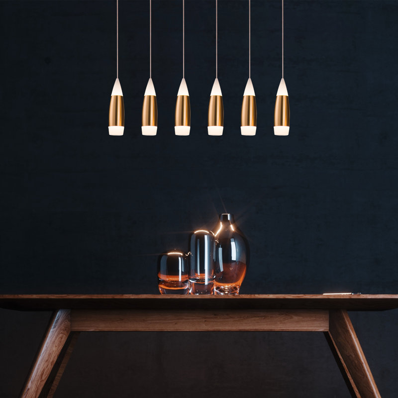 Luminaire suspendu à DEL de style grappe 6 lumières Piscitelli