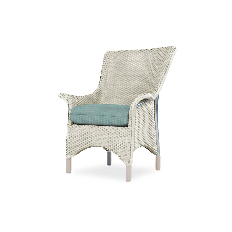 Mandalay Outdoor Dining Armchair, Fife Aruba, Linen