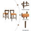 Ensemble de 2 tabourets de comptoir sans accoudoirs-688054910
