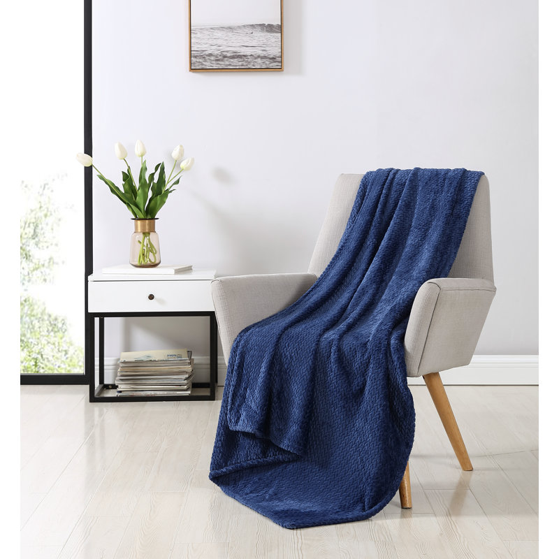 Jeté polaire Basic Comfort, Bleu marine, 60" L x 50" W