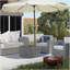 Parasol de patio de 9 pi avec bouton-poussoir inclinable et manivelle Outsunny-429033036