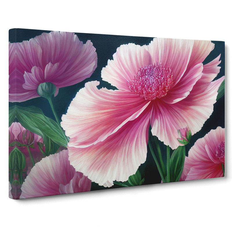 Eye Opening Carnation Flowers - Wrapped Canvas, 50cm H x 76cm W x 3cm D