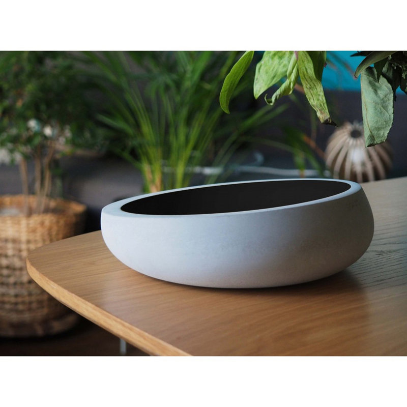 Rosato Handmade Concrete Decorative Bowl 1, Black