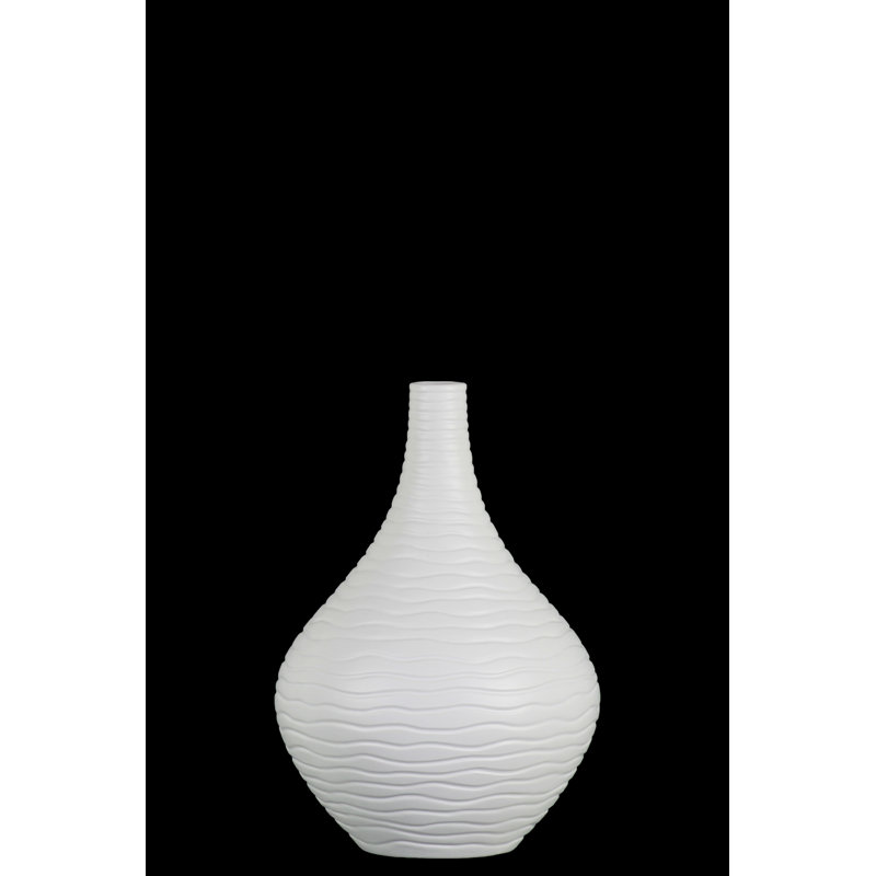 Vase de table bouteille en céramique Guinan, H 9,5 po x l 6,25 po x P 6,25 po