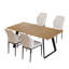 Ensemble de salle à manger Modern Kitchen, table de salle à manger extensible avec chaises rembourrées (1 table et 4 chaises)-1816301543-1865835875