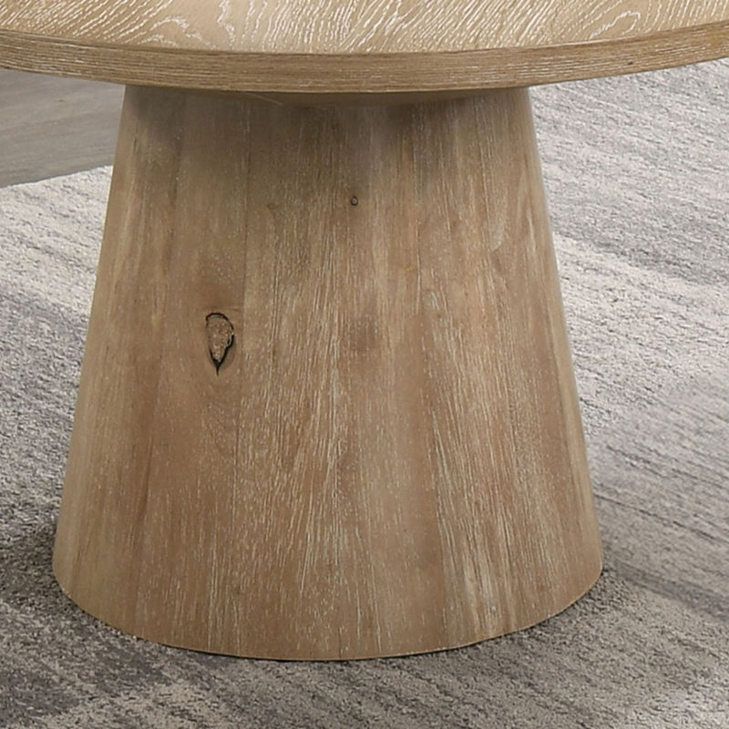Table basse ronde de style contemporain, Chêne