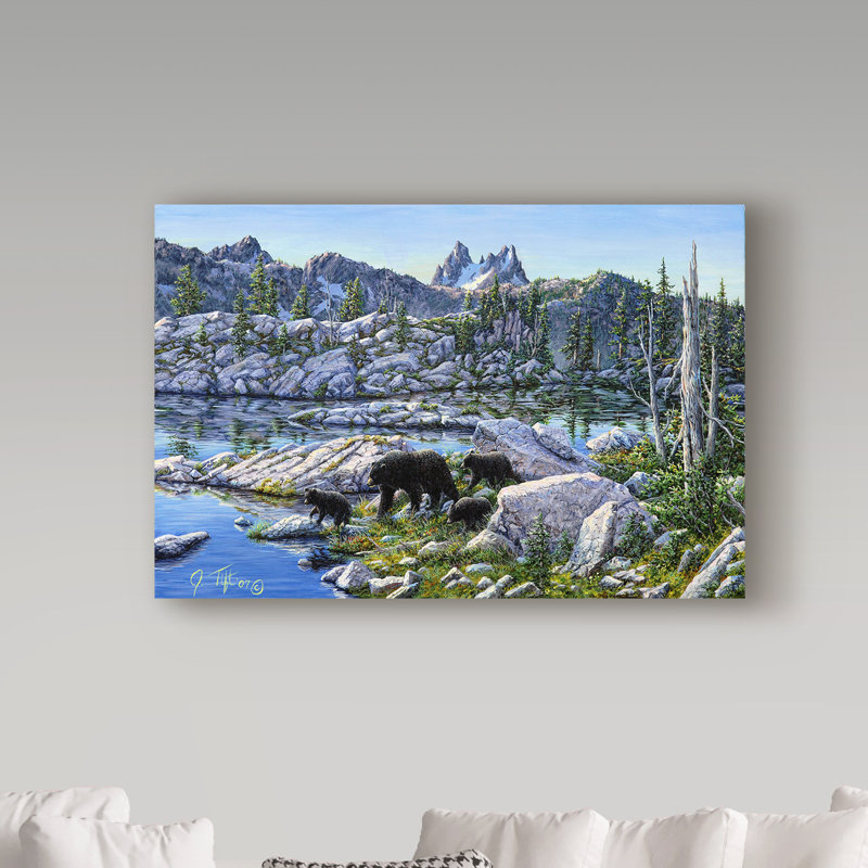 «Black Bear» par Fazulla, impression sur toile tendue, H 22 po x l 32 po x P 2 po