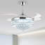 Ventilateur de plafond en cristal avec pales rétractables 42 po Chandelier