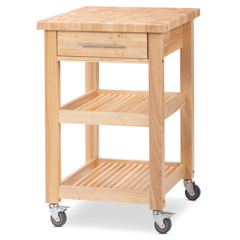 Solid Wood Kitchen Cart, Natural