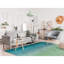Tapis bleu / vert en laine tissé à la main Silana-1473453084