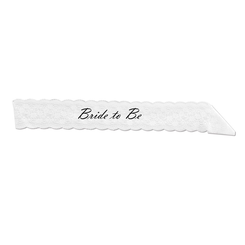 Ceinture en dentelle Bride To Be, 4 po, paquet de 6