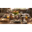 Savannah Noir 16 Piece Contemporary Porcelain Dinner Set