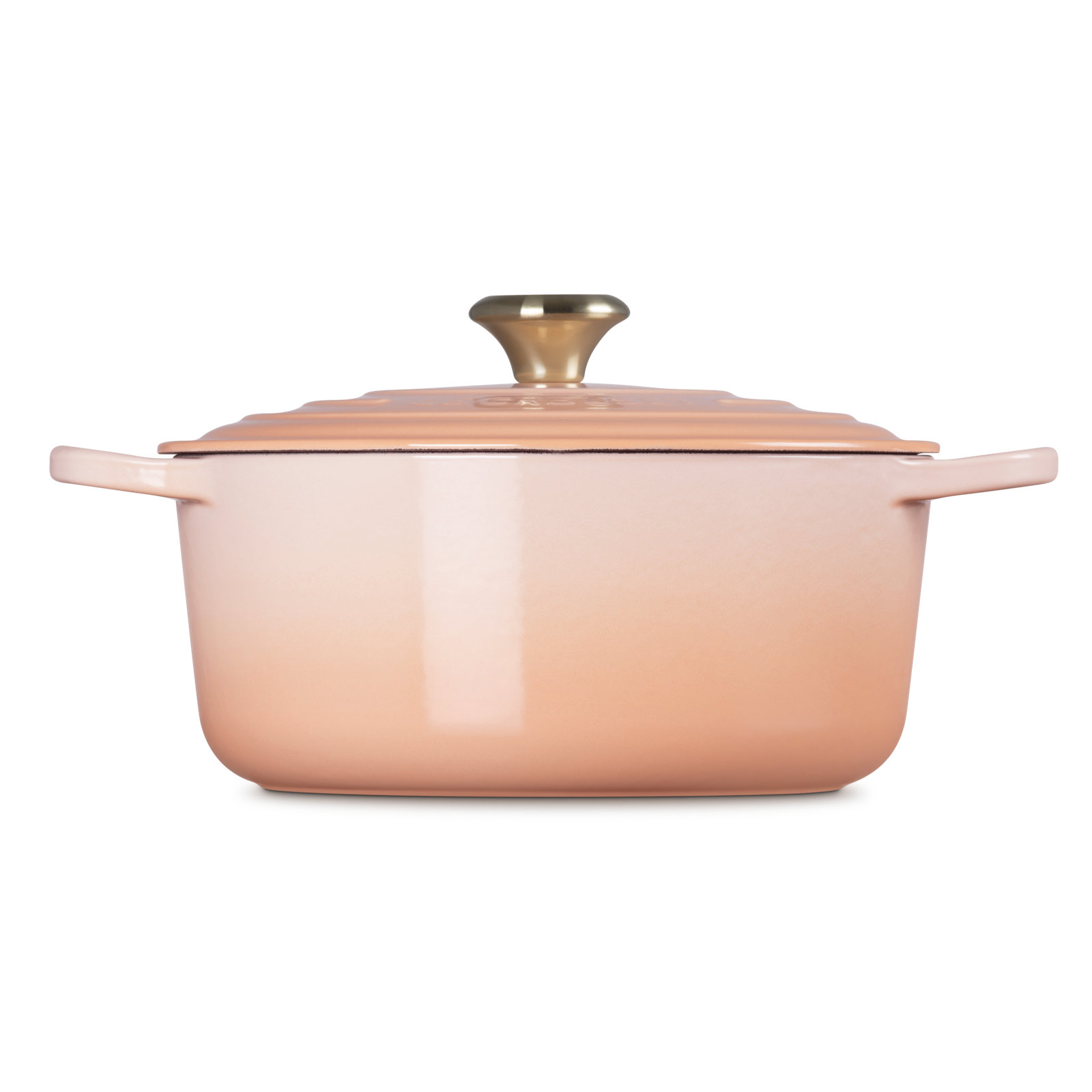 Le Creuset Signature Enameled Cast Iron Round Dutch Oven with Lid, 5.5 quarts, Peche
