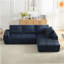 Boneless L-Shape Sectional Sofa, Mnimalist Design Couch For Living Room, Apartment-1110002449-1110002448