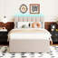 Lit plateforme tapissier simple avec lit gigogne Teddy-1727562681