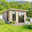Powersheds 12 x 10ft Pent Log Cabin, Doors to the Right - 44mm