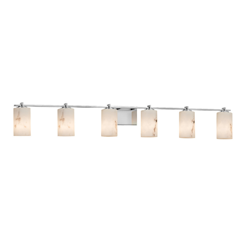 Éclairage pour meuble-lavabo 6 lumières del Keyon, Chrome poli, Incandescent