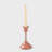 Dusty Pink Checkered Aluminum Taper Candle Holder-1574520814