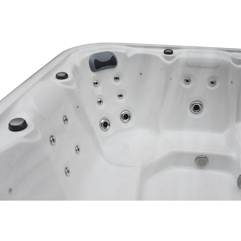 Spa carré en acrylique avec ozonateur Luxuria Spas 6 - 28 personnes, Moka, Opale minuit