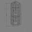 Armoire de rangement en coin, cerisier