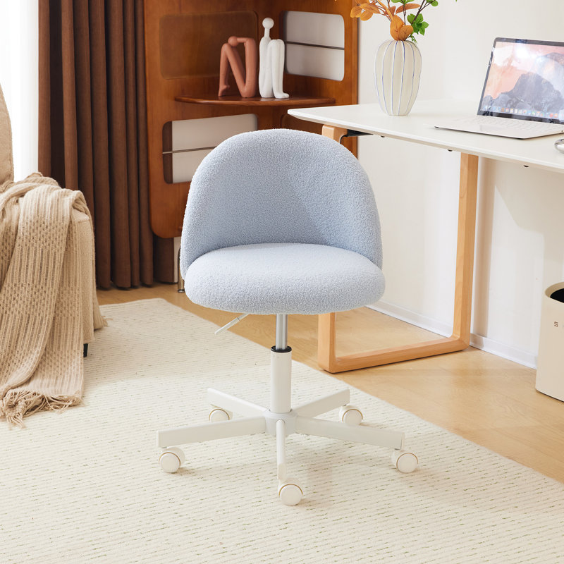 Faux Fur Task Chair, Light Blue 