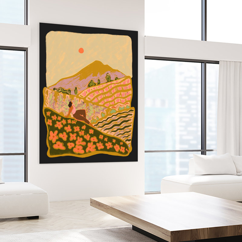 Champ de fleurs sur toile par Arty