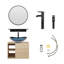 Ensemble de meuble-lavabo avec miroir Hemish-103800065-103800064