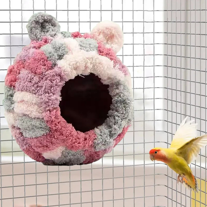 Petit refuge pour animaux de compagnie en flanelle de 3,5 pouces de diamètre, de profondeur
