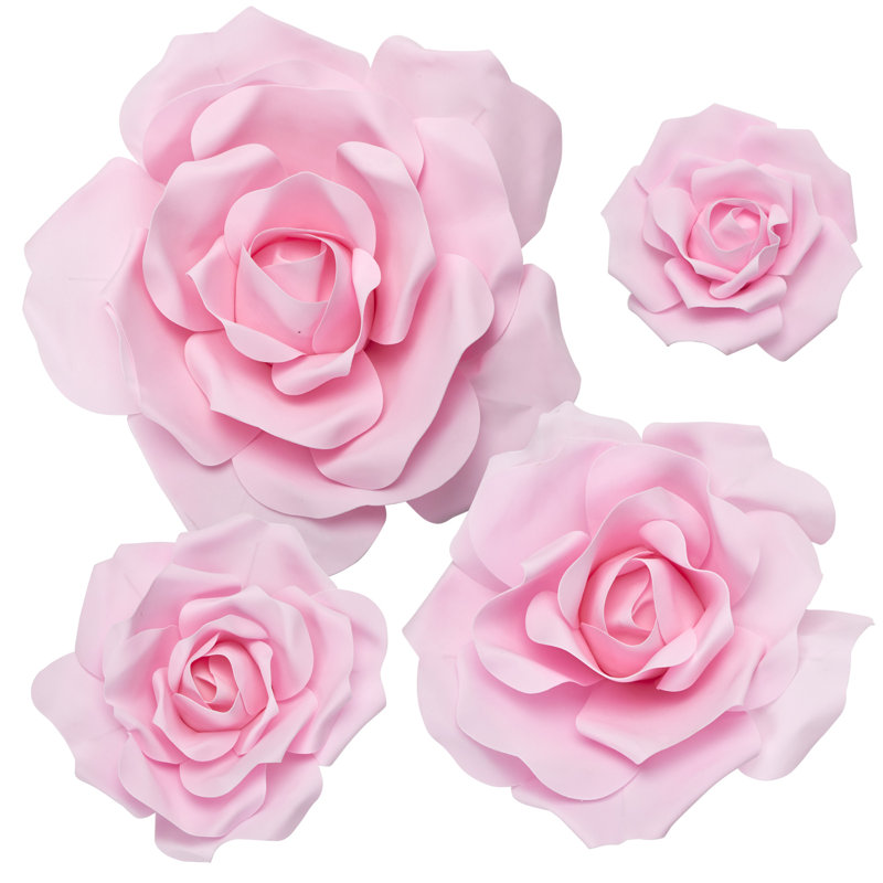 Glam Plants & Flowers Wall Decor on Foam, 21" H x 21" W x 1.19" D, Pink