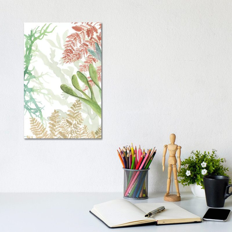 Woven Sea Plants I by Naomi McCavitt - Wrapped Canvas Painting, 20.32 cm H x 30.48 cm W