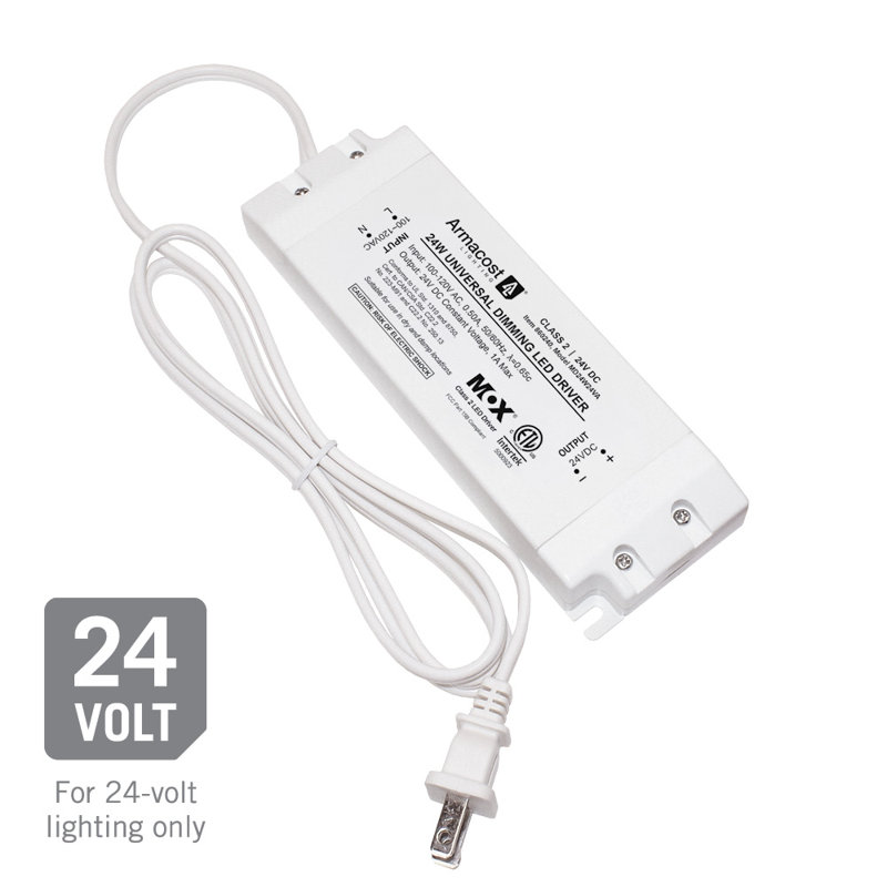 White Universal Dimmable LED Driver with Detachable Cord