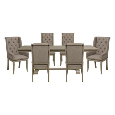 Ensemble de table et chaises de salle à manger extensible Classic Luxury Classic 7pc