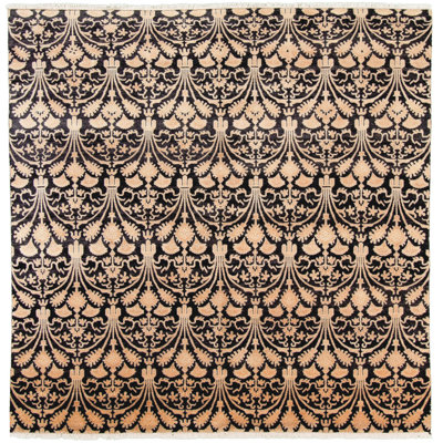 Tapis de la surface en laine 7 pi 8 po x 7 pi 9 po à la main one-of-kind-noué la 2010 goliath Chaela