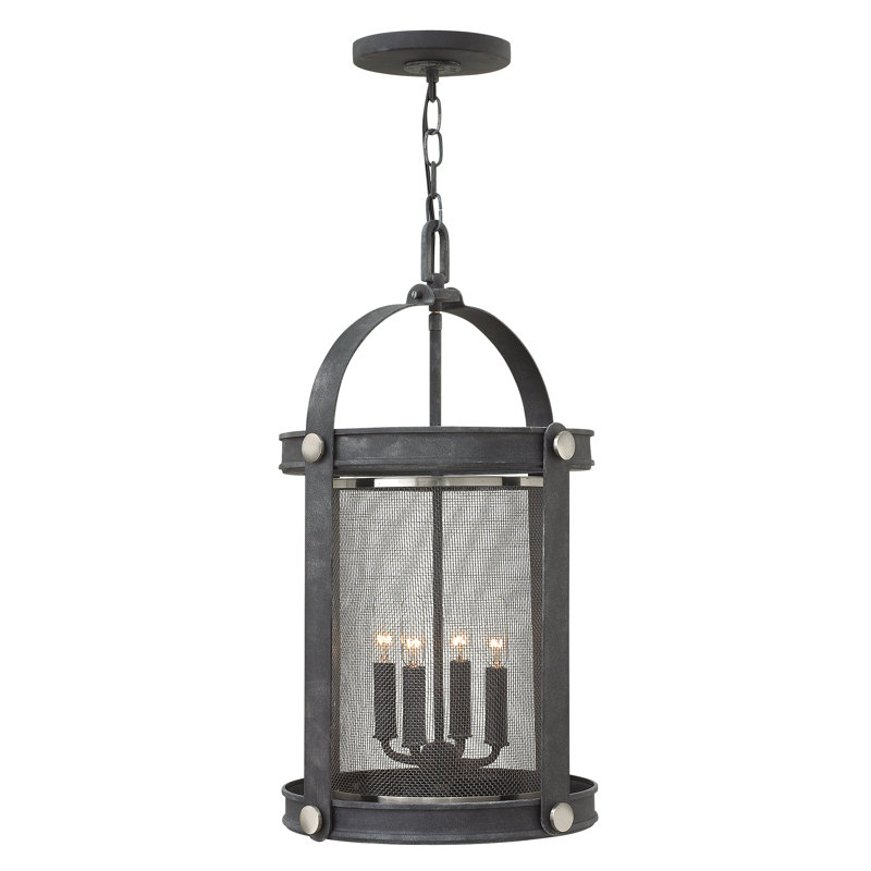 Rendova 4 - Light Lantern Pendant, Aged Zinc