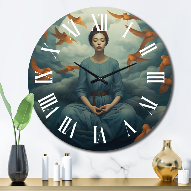Horloge murale méditation Mindfulness, Grand