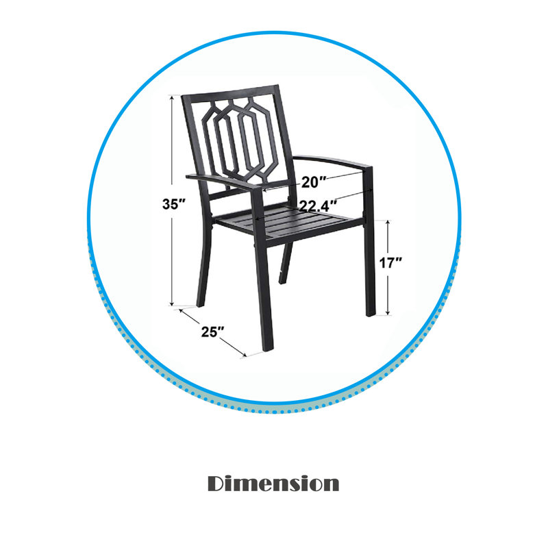 Chaise de salle à manger empilable Bathilde